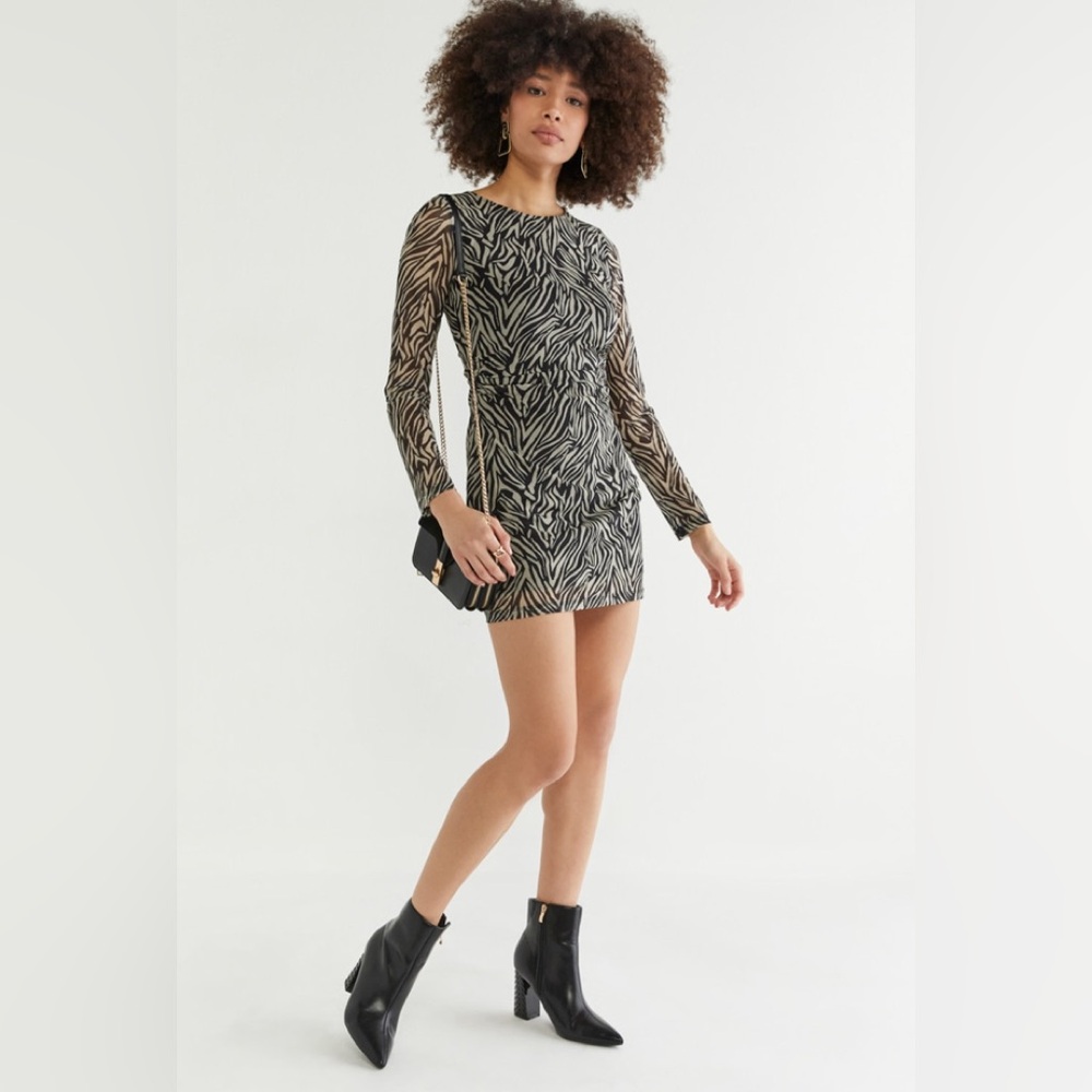 Francesca’s Zebra Stripe Mini Dress